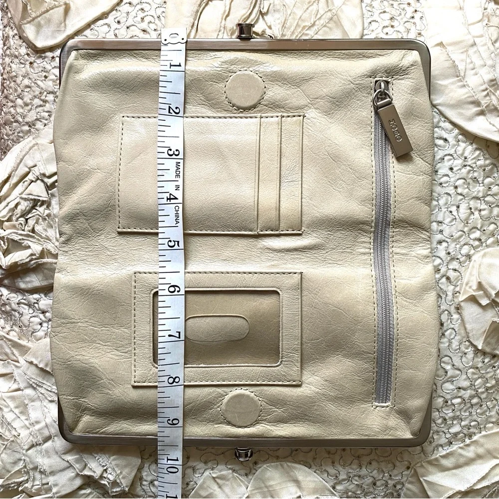 HOBO Lauren Cream Ivory Off White Multiple Compartments Clutch Cardhold Wallet - Picture 7 of 16